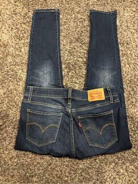 Levi's Dark Blue Denim 711 Skinny Jeans